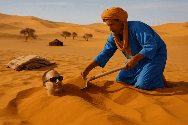Baños de arena en el desierto de Merzouga: tradición ancestral y terapia natural en el desierto
